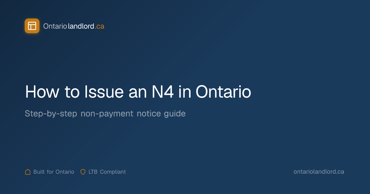 N4 Form Ontario: How to Serve a Non-Payment of Rent Notice ...